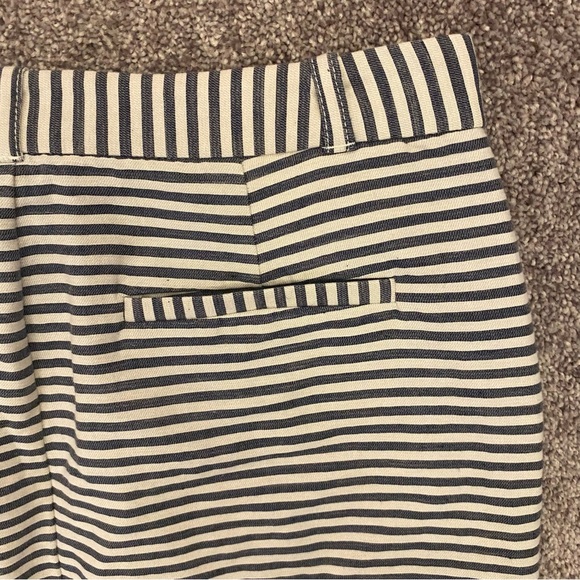 Madewell Women's Mini Skirt Size 4 Linen Blend Striped Pockets Front Closure GUC - Picture 7 of 12